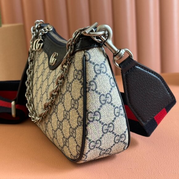 Gucci Navy Blue Ophidia Small Shoulder Bag, - Picture 9 of 9